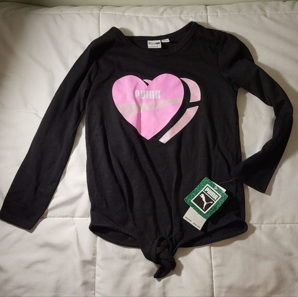 Puma Black and Pink Long Sleeve Shirt and Leggings Set - Picture 4 of 6